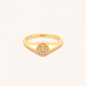 Customize popular jewelry Ring U Letter Jewelry Vermeil 18k Gold