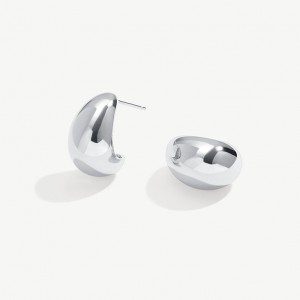 Customized C-shaped earrings in sterling silver supplier