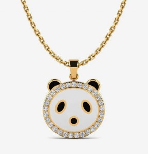 Customized Panda Pendant Necklace in 925 Sterling Silver Manufacturer