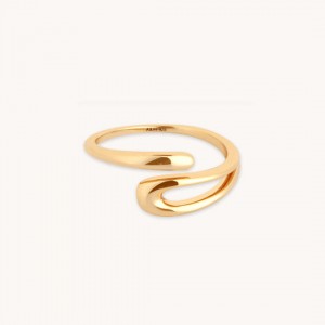 Customized Rings Jewelry OEM ODM Crossover Gold Vermeil Ring