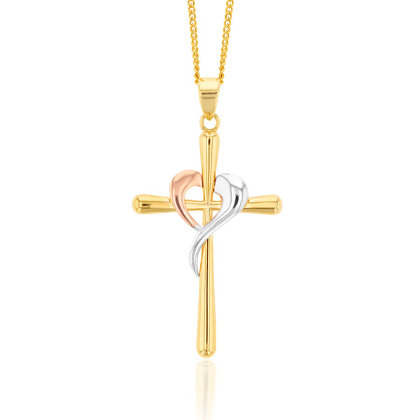 Design Your Own Personalized Christian Cross Necklace Vermeil 18k gold