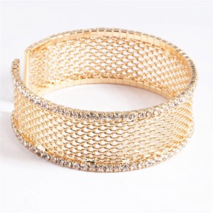 Bracelet manchette en maille Gold Cupchain fabricant de bijoux en acier inoxydable