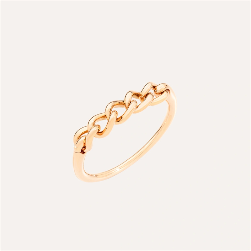 Fabricantes de joias de anel de prata banhado a ouro rosa personalizado OEMODM de alta qualidade