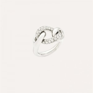 Italian Silver Ring Design for Woman vermeil white gold 18kt