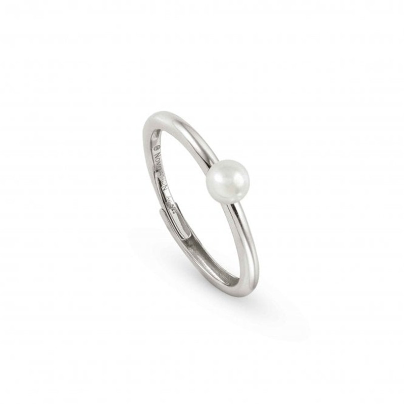 Distribuidores de joyería italiana, diseño personalizado, anillo de perlas chapadas en rodio de plata 925 Soul