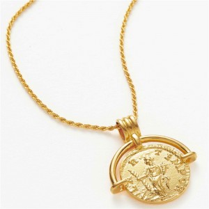 Jamaica engravable roman arc coin necklaces custom jewelry manufacturers