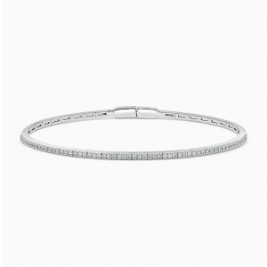 Jewelry Customization Factory OEM ODM Classic Round Diamond Tennis Bracelet In Silver