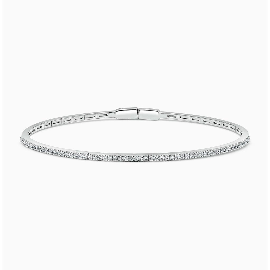 Jewelry Customization Factory OEM ODM Classic Round Diamond Tennis Bracelet In Silver