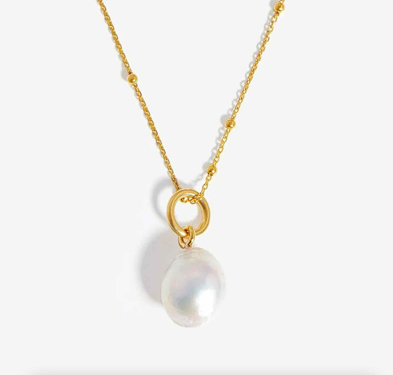 Jewelry Manufacturer Freshwater Pearl Necklace Vermeil 18k gold