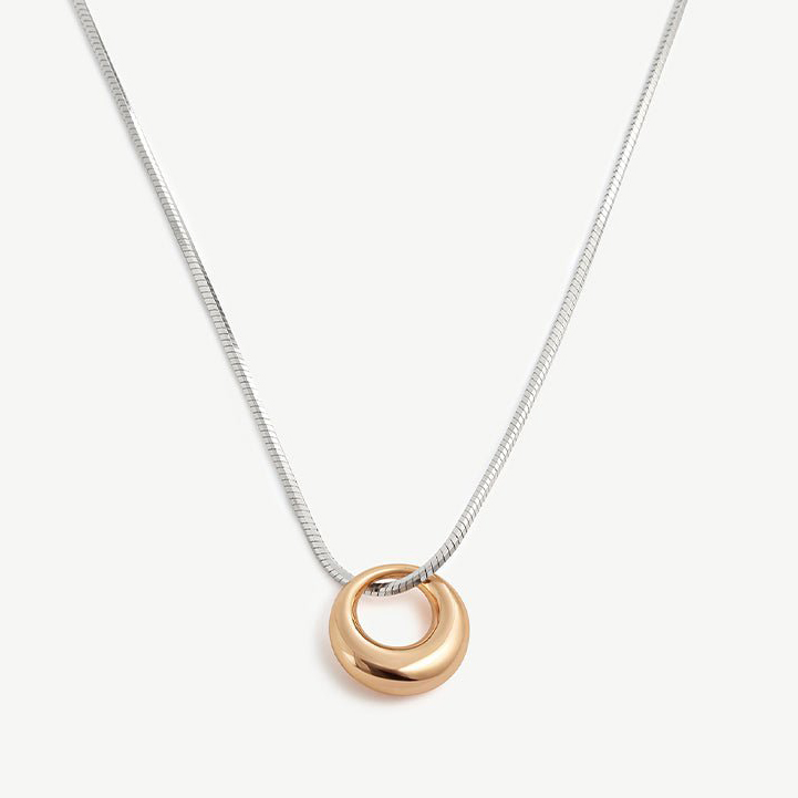 Necklace supplier 925 silver custom rose gold plated pendant