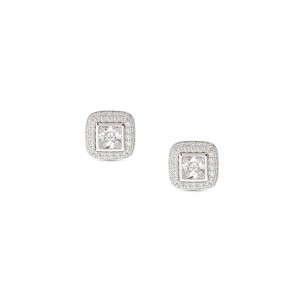 OEM Custom Fashion 925 Silver Jewelry CZ earrings