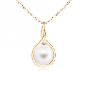 OEM ODM personalized 14k gold vermeil necklace pearl pendant jewelry supplier