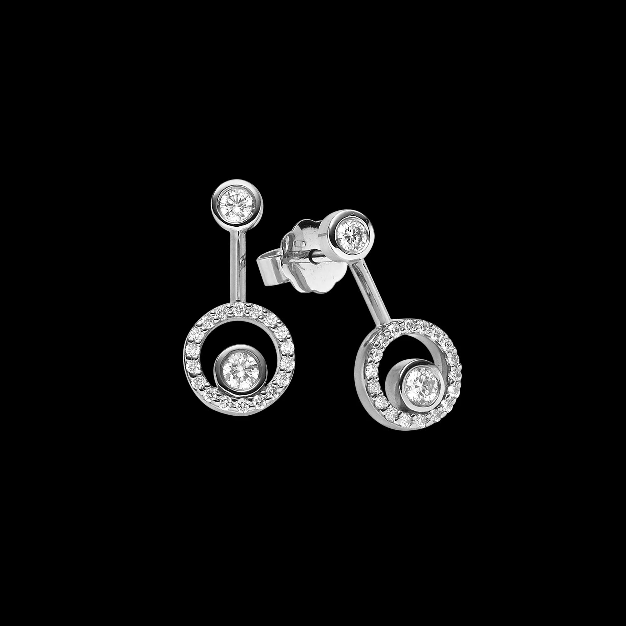 Silver 925 Rhodium Plated Black Enamel Flower Ring - STR00042 | Silver  Palace Inc.