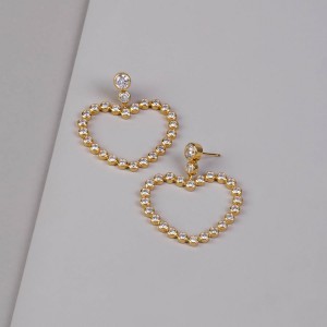 Pave 18K Gold Vermeil Tennis Earrings OEM ODM jewelry manufacturer