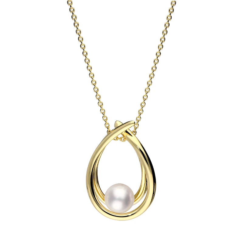 Collana con cerchio di perle Gioielli OEM / ODM su misura Fornitori di gioielli in argento sterling