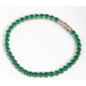 Personalized and custom jewelry Emerald Cubic Zirconia Tennis Bracelet