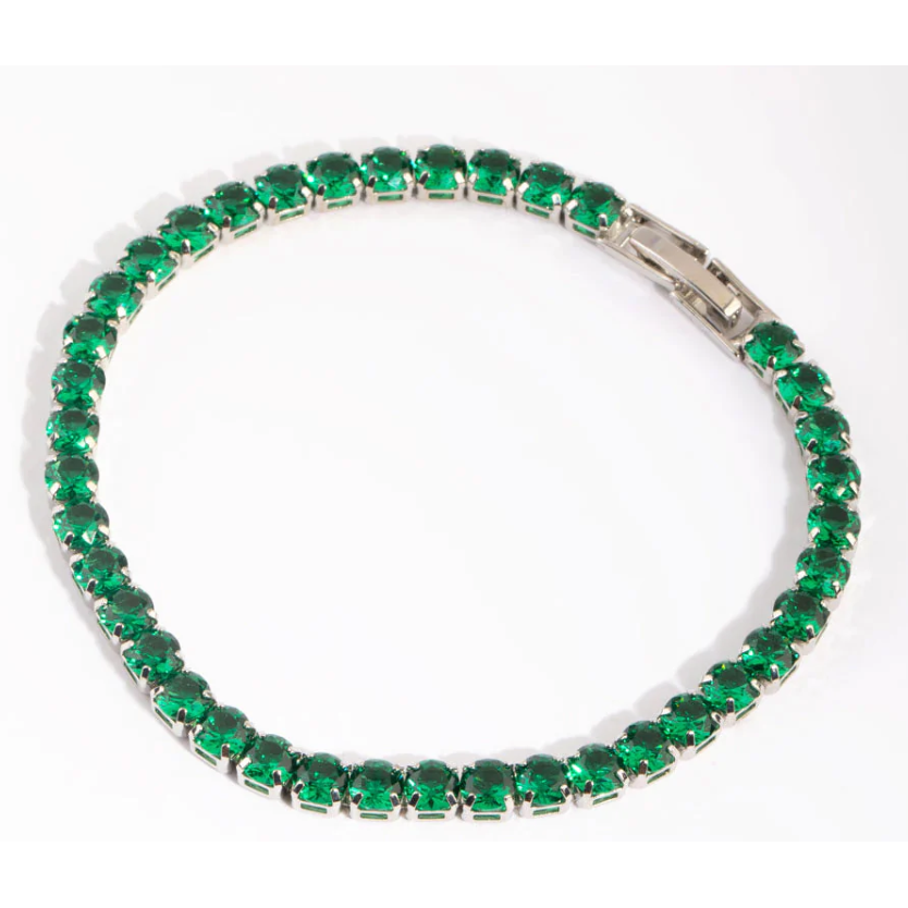 Personaliserede og brugerdefinerede smykker Emerald Cubic Zirconia Tennis armbånd