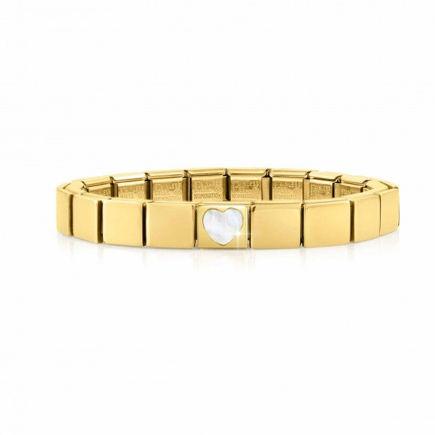 Privaat-etiket juweliersware vervaardigers pasgemaakte ontwerp saamstelbare sterling silwer armband met simbool pêrelmoer