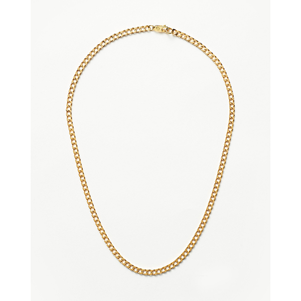 Pålitliga tillverkare och exportör av anpassade smycken OEM ODM platt kantkedja halsband 18 karat guldpläterad vermeil