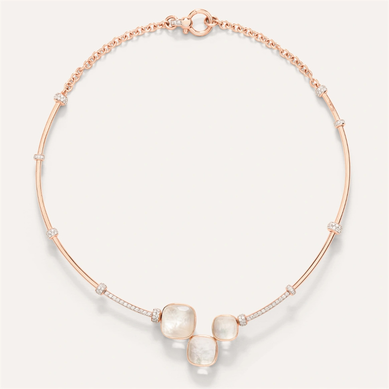 Ожерелья и подвески с покрытием из розового золота OEM Поставщик ювелирных изделий ODM