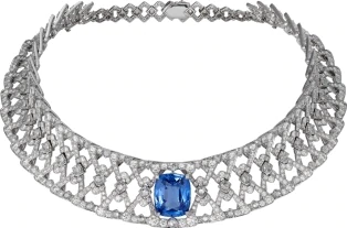 Wholesale Blue Sapphire Diamonds 925 Sterling Silver Necklace