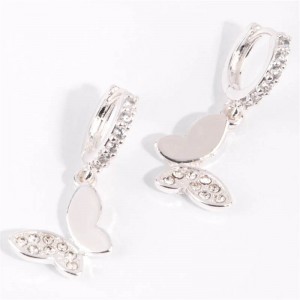 Silver Butterfly Huggie Earrings OEM ODM wholesale jewellery provider