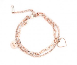 USA Custom 925 Silver Supplier Fashion Heart Bracelet Vermeil 18k Rose Gold