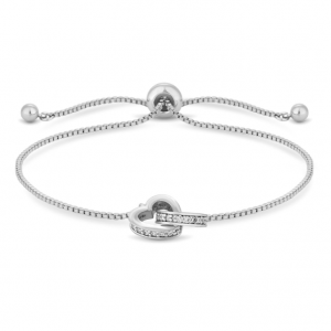 Emiratos Árabes Unidos Jon Richard Chapado en plata Pulsera de corazón de cristal transparente Fábrica de joyería de plata