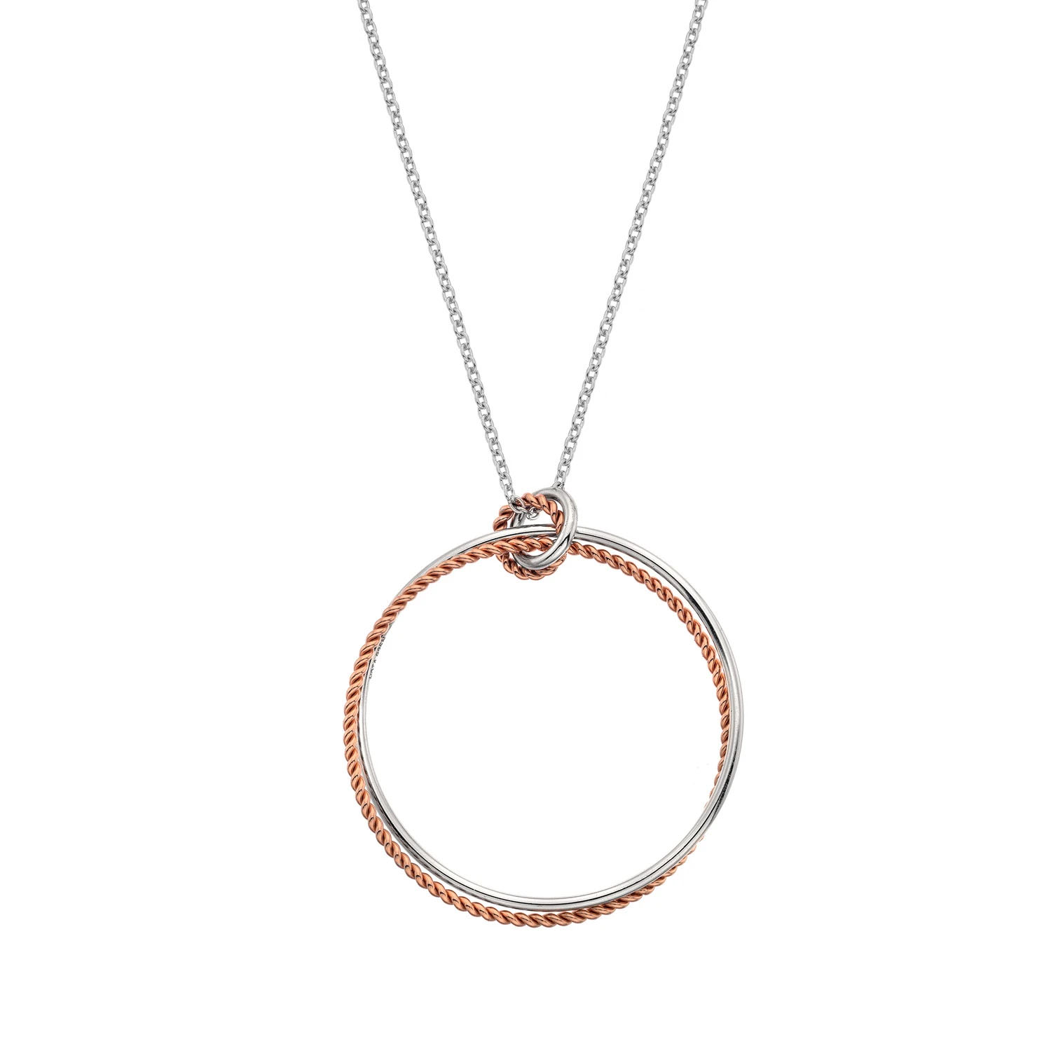 Grossistanpassade smycken Circle Sterling Silver Rose Guldpläterat halsband OEM/ODM Smycken OEM ODM leverantör