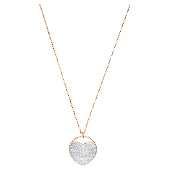 Atacado joias personalizadas coração branco rosa banhado a ouro colar de prata esterlina exportador joias OEM/ODM