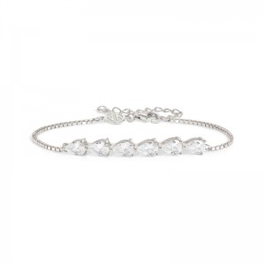 Zirconium pear bar bracelet, 925 Sterling Silver Supplier