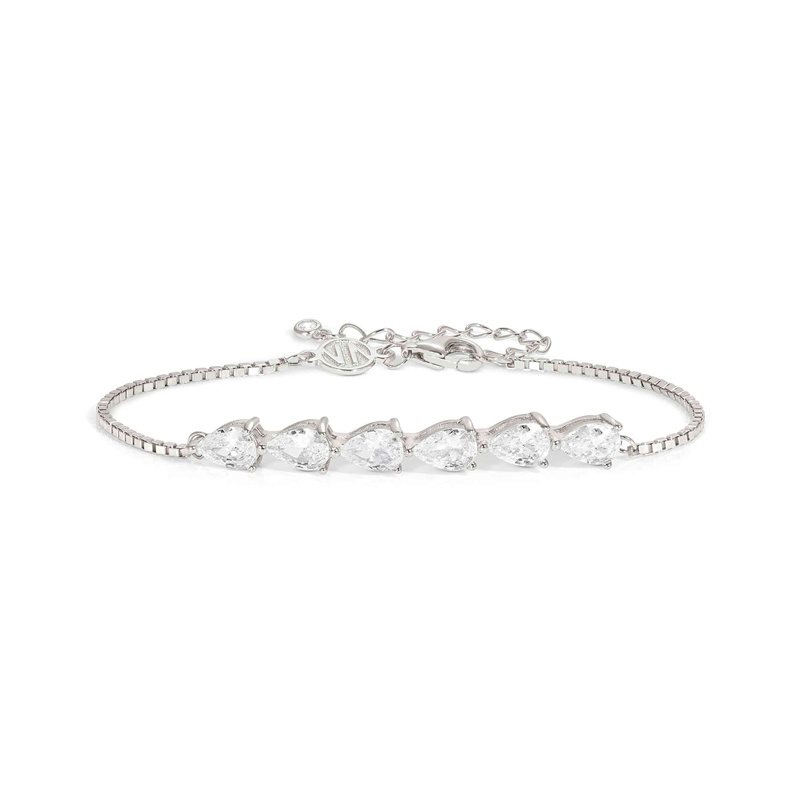 Zirconium pear bar bracelet, 925 Sterling Silver Supplier