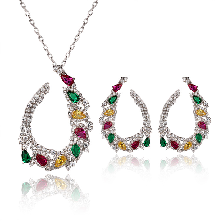 Perhiasan Perak Grosir Kustom |Desain Liontin Batu Permata |Pembukaan Kalung Wanita Custom