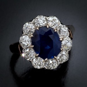 Fabricante de joias de prata com anel de diamante de safira russa OEM personalizado