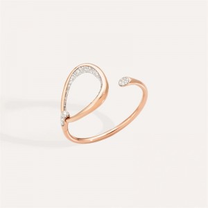 custom design rose gold plated open ring jewelry manufacturer