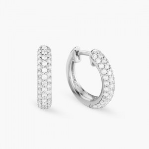 تصنيع الأقراط المخصصة الأقراط الفضية Iced Out Hoops