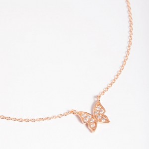 Collier plaqué or rose personnalisé, bijoux, vente en gros