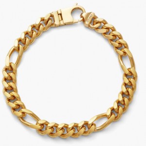 fornitori di gioielli personalizzati Bracciale Figaro 8mm Oro vermeil