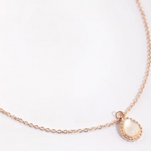 Изготовленное на заказ ожерелье в форме капли из розового золота из нержавеющей стали