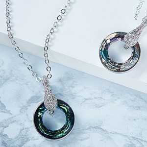 Collier Lapis Lazuli en gros personnalisé |Fabrication de colliers plaqués rhodium |Bijoux en gros collier fantaisie pour dames