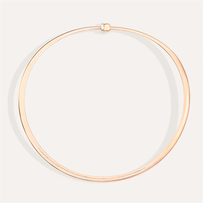 customized choker necklace vermeil rose gold 18kt