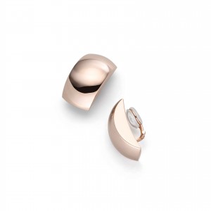 Bijoux OEM/ODM en gros, boucles d'oreilles personnalisées en or rose, fournisseur de bijoux en argent en gros