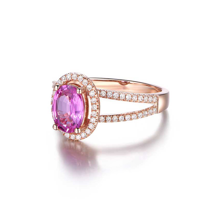 맞춤 도매 핑크 사파이어 반지 |실버 주얼리 디자인 |18k 금도금 주얼리 제조 도매